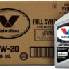 Valvoline Advanced Full Synthetic SAE 0W-20 Motor Oil 1 QT, Case of 6