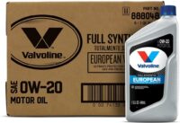 Valvoline European Vehicle Full Synthetic SAE 0W-20 Motor Oil 1 QT, Case of 6