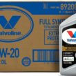 Valvoline Extended Protection SAE Full Synthetic Motor Oil SAE 0W-20 1 QT, Case of 6