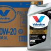 Valvoline Extended Protection SAE Full Synthetic Motor Oil SAE 0W-20 5 QT, Case of 3