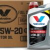Valvoline Full Synthetic High Mileage with MaxLife Technology SAE 5W-20 Motor Oil 5 QT, Case of 3