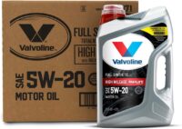 Valvoline Full Synthetic High Mileage with MaxLife Technology SAE 5W-20 Motor Oil 5 QT, Case of 3