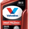 Valvoline High Mileage with MaxLife Technology 5W-30 Synthetic Blend Motor Oil 1 Quart (Pack of 6)