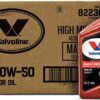 Valvoline High Mileage with MaxLife Technology SAE 20W-50 Synthetic Blend Motor Oil 1 QT, Case of 6