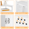 SmileMart Wooden Cat Litter Box End Table White