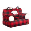 Dearfoams Bean Bag Chair, Red and Black