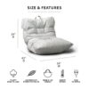 Big Joe Roma Bean Bag Chair, Smartmax 3ft, Moonstone Tessellation