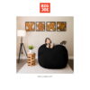 Big Joe Fuf Large Bean Bag Chair, Plush 4ft, Black