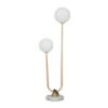 DecMode 31" 2 Light Gold Table Lamp with White Glass Shade DecMode 31" 2 Light Gold Table Lamp with White Glass Shade