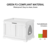 SmileMart Wooden Pet Litter Box for Pets Cat Hidden Washroom Bathroom with Door, White