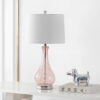 SAFAVIEH Finnley Contemporary Chic with USB Port Table Lamp, Blush
