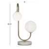 DecMode 18" 2 Light Orb Gold Table Lamp with White Glass Shade DecMode 18" 2 Light Orb Gold Table Lamp with White Glass Shade