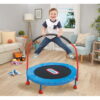 Little Tikes Easy Store 3-Foot Trampoline, with Hand Rail, Blue Little Tikes Easy Store 3-Foot Trampoline, with Hand Rail, Blue
