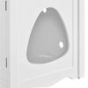 Easyfashion Cat Litter Box End Table with Storage Shelf, White