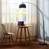 Teamson Home Arquer Arc 66.93" Metal Floor Lamp with Bell Shade, Black Teamson Home Arquer Arc 66.93" Metal Floor Lamp with Bell Shade, Black