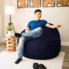 Big Joe Fuf Large Bean Bag Chair, Plush 4ft, Midnight