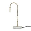 DecMode 18" 2 Light Orb Gold Table Lamp with White Glass Shade DecMode 18" 2 Light Orb Gold Table Lamp with White Glass Shade