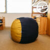 Big Joe Fuf Medium Foam Filled Bean Bag Chair, Kids and Teens, Blue/Gold Lenox, 3ft Big