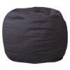 Flash Furniture Small Solid Gray Refillable Bean Bag Chair for Kids and Teens