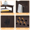 SmileMart Wooden Cat Litter Box End Table Pet Hidden Furniture, Espresso