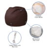 Flash Furniture Small Solid Brown Refillable Bean Bag Chair for Kids and Teens