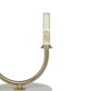 DecMode 18" 2 Light Orb Gold Table Lamp with White Glass Shade DecMode 18" 2 Light Orb Gold Table Lamp with White Glass Shade
