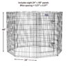 MidWest Home for Pets Dog Foldable Metal Exercise Playpen with Door, 48"H MidWest Home for Pets Dog Foldable Metal Exercise Playpen with Door, 48"H