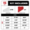 Milwaukee 48-22-9416 SAE Ratcheting Combination Wrench Set (15-Piece) Milwaukee 48-22-9416 SAE Ratcheting Combination Wrench Set (15-Piece)