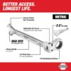 Milwaukee 48-22-9513 144-Position Flex-Head Ratcheting Combination Wrench Set Metric (15-Piece)