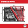Milwaukee 48-22-9513 144-Position Flex-Head Ratcheting Combination Wrench Set Metric (15-Piece)