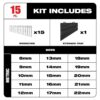 Milwaukee 48-22-9513 144-Position Flex-Head Ratcheting Combination Wrench Set Metric (15-Piece)