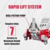 Big Red AT830003XLR 3-Ton Low-Profile Aluminum Floor Jack with Dual Piston Speedy Lift