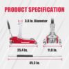 Big Red AT830003XLR 3-Ton Low-Profile Aluminum Floor Jack with Dual Piston Speedy Lift
