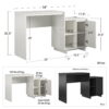 Ameriwood Home Renwick Computer Desk and Cabinet Combo, Black