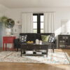 Desert Fields Eclectic Boho Accent Table with 2 Drawers, Red