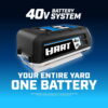 HART 40-Volt 120 MPH at 450 CFM 450 CFM Battery Powered Axial Blower Kit, (1) 4.0 Ah Lithium-Ion Battery