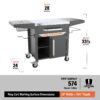 Blackstone ProSeries 28" Serve and Store Prep Cart with Cabinet in Black