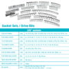 DURATECH 497-Piece Mechanics Tool Set, Include SAE/Metric Sockets, 90-Tooth Ratchet and Wrench Set in 3 Drawer Tool Box