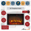 Ameriwood Home Lavina Electric Fireplace, Black