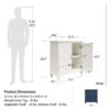 Ameriwood Home Branwen Double Door Accent Cabinet, White Ameriwood Home Branwen Double Door Accent Cabinet, White
