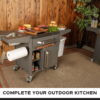 Blackstone ProSeries 28" Serve and Store Prep Cart with Cabinet in Black