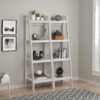 Ameriwood Home Hayes 4 Shelf Ladder Bookcase Bundle, White