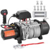 BENTISM Electric Winch, 12V 18,000 lb Load Capacity Steel Rope Winch, IP67 85ft ATV Winch with Wireless Handheld Remote