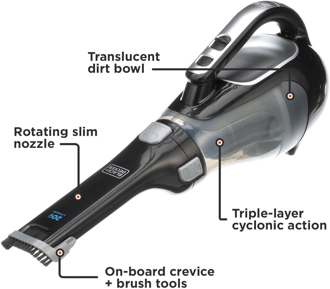 Black + Decker Pivoting Cordless Hand Vacuum