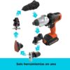 BLACK+DECKER 20V MAX MATRIX Drill, Power Tool Combo Kit, 6-Tool Set, Cordless Tool Set (BDCDMT1206KITC)