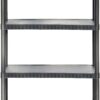 BLACK+DECKER, 4-Tier Medium Duty Solid Storage Shelf, 75lbs/Shelf (52.1”H x 34.8”W x 14.6”D), Plastic Shelving Unit