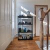 BLACK+DECKER, 4-Tier Medium Duty Solid Storage Shelf, 75lbs/Shelf (52.1”H x 34.8”W x 14.6”D), Plastic Shelving Unit