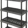 BLACK+DECKER, 5-Tier Heavy Duty Ventilated Storage Shelf, 150lbs/Shelf (71”H x 36”W x 18”D), Plastic Shelving Unit