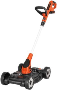 BLACK+DECKER Cordless Lawn Mower, String Trimmer, Edger, 3-in-1 (MTC220), 12-Inch