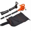 BLACK+DECKER Electric Leaf Blower, Leaf Vacuum and Mulcher 3 in 1, 250 mph Airflow, 400 cfm Delivery Power, Reusable Bag Included, Corded (BEBL7000)